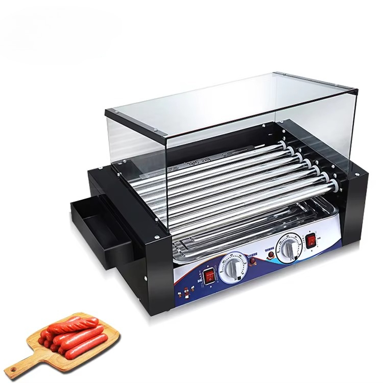 Hot Dog Press - GQ-KCJ07 ホットセール 電気ホットドッグソーセージウォーマー 業務用ホットドッグウォーマー ホットドッググリルマシン ステンレス製人気商品