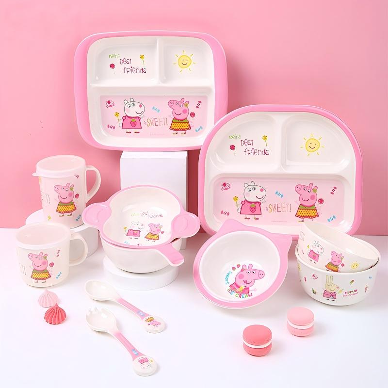 Dim Sum Basket - WUHE ペッパピッグ キッズ 幼児用 メラミンボウル スプーン