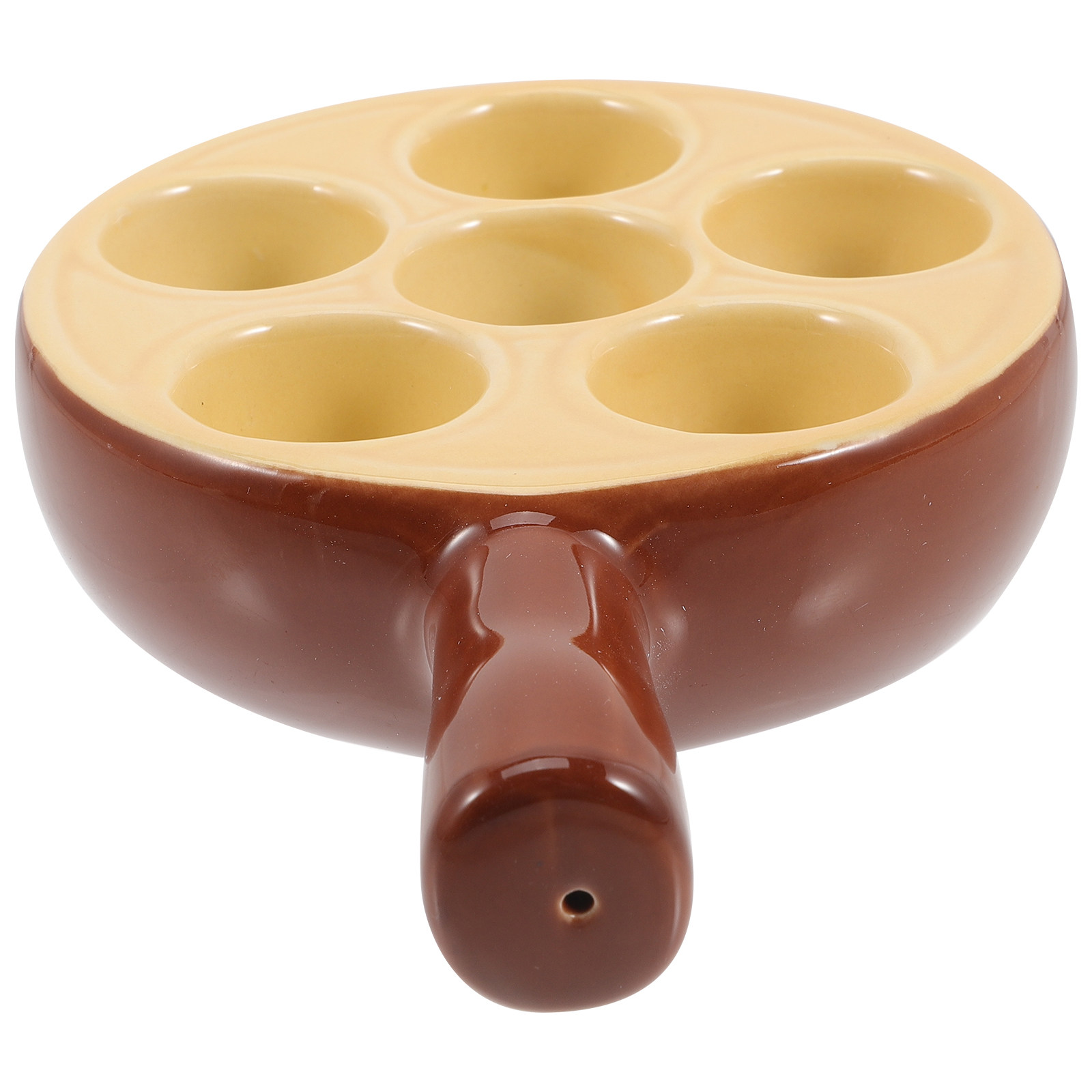 Takoyaki Grill Plate - 陶器製エスカルゴ皿 12区画カタツムリプレート ベーキング・グリル・シーフード・たこ焼きメーカー用 オーブン対応 磁器製グリル