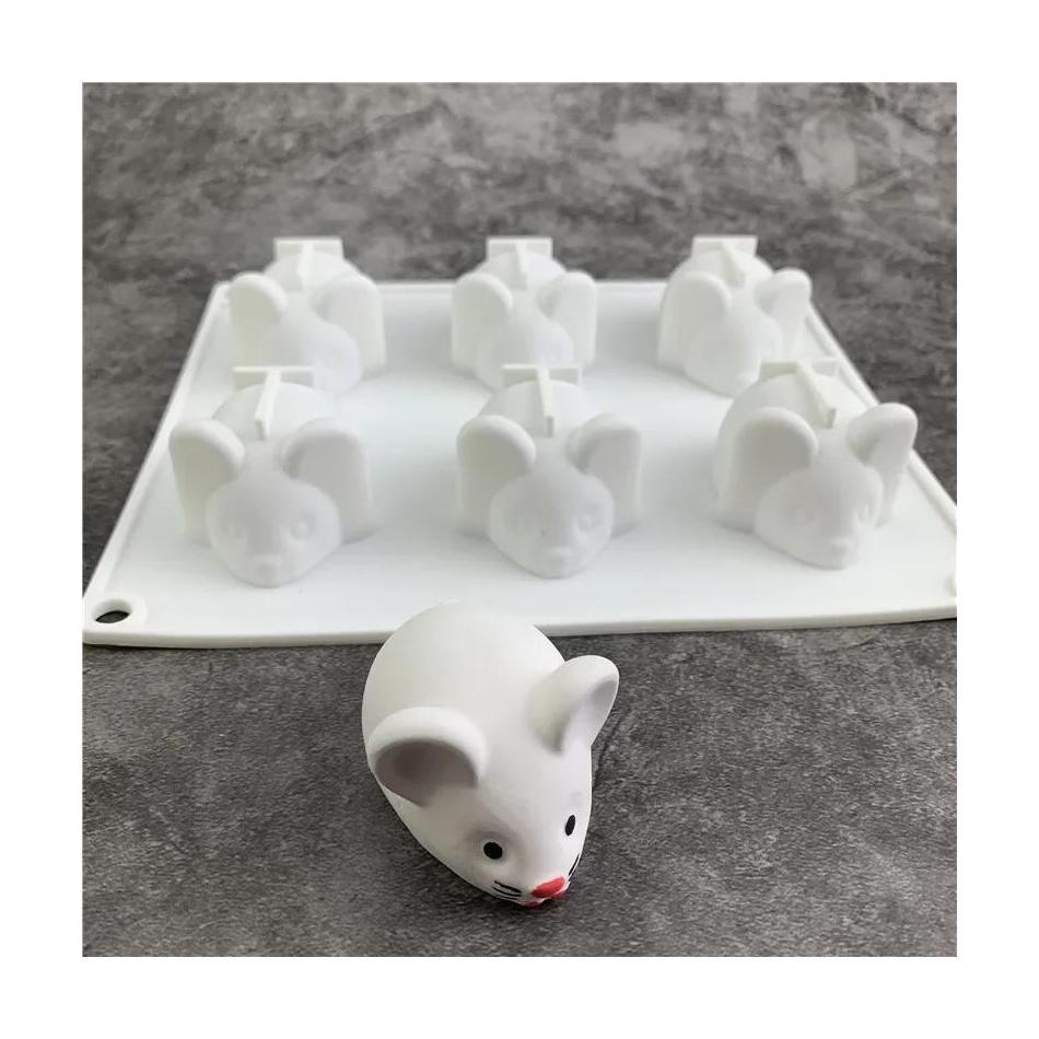 1 個かわいい形状マウス型ムースケーキデザートベーキングチョ - Bunny Cake Mold のレビューと価格