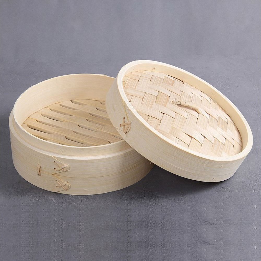 中華蒸し器 竹蒸し器 蓋付き点心蒸し器 餃子蒸し器 包み蒸し - Bao Steamer Bamboo のレビューと価格