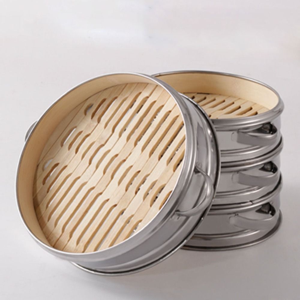 ラウンド点心調理ツールステンレス鋼餃子蒸しグリッド蒸しラック - Bao Steamer Bamboo のレビューと価格