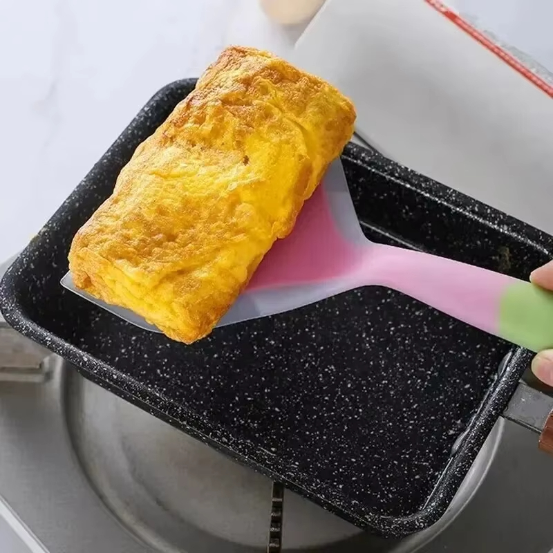 ランダムカラーパンケーキヘラシリコーン高温耐性牛肉肉卵キッチ - Okonomiyaki Spatula のレビューと価格