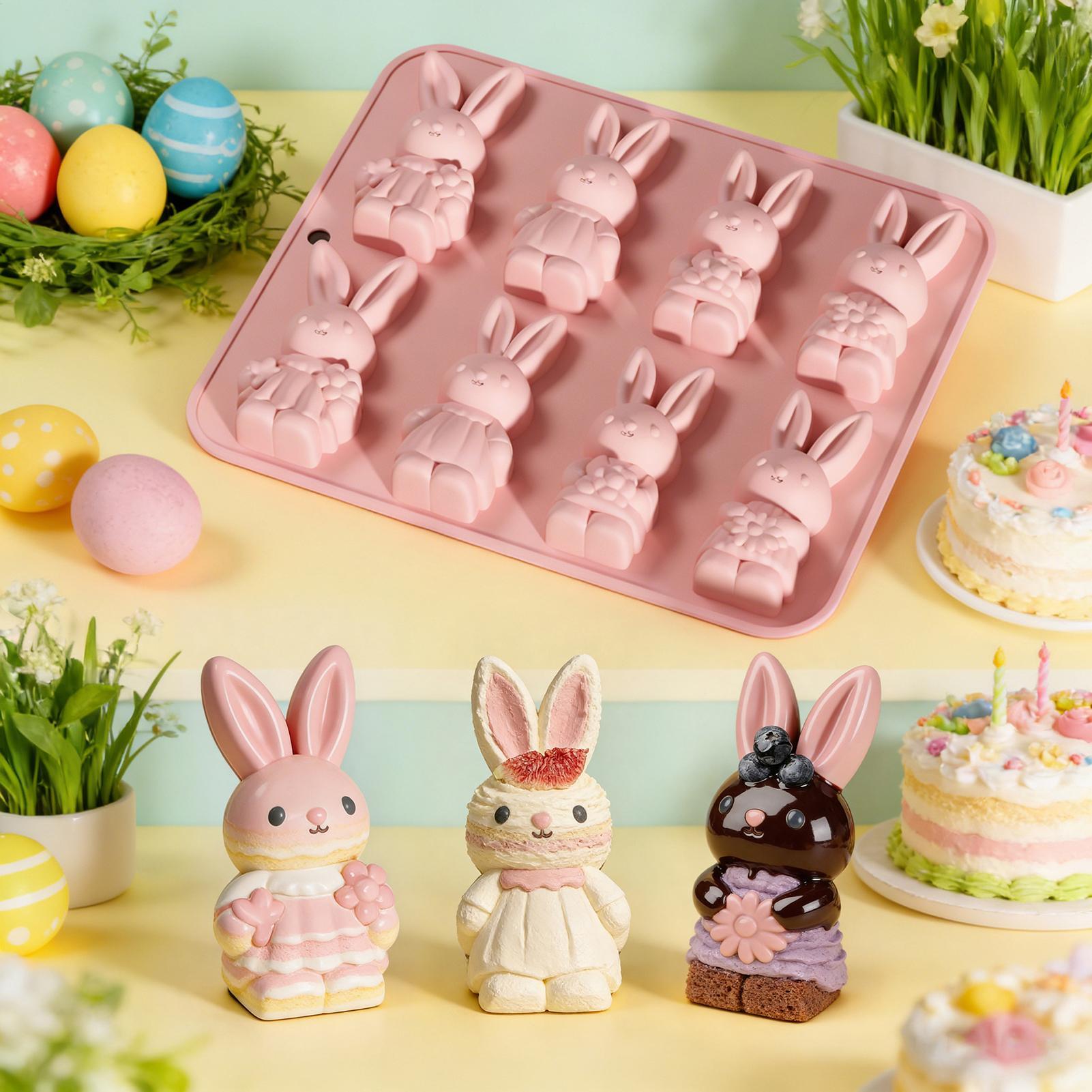 創造的なイースターバニーシリコンケーキ型、簡単に取り出せるデ - Bunny Cake Mold のレビューと価格