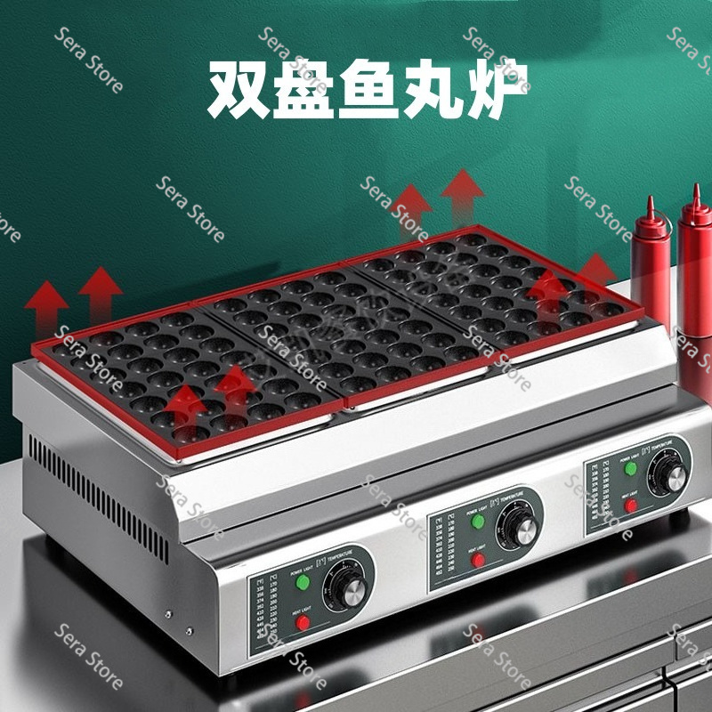 業務用電気式ガス両面焼きタコ焼き機、魚団子焼き器、屋台用スナ - Takoyaki Grill Plate のレビューと価格